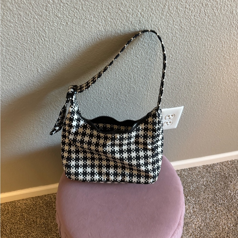 BAGGU mini shoulder bag pixel gingham